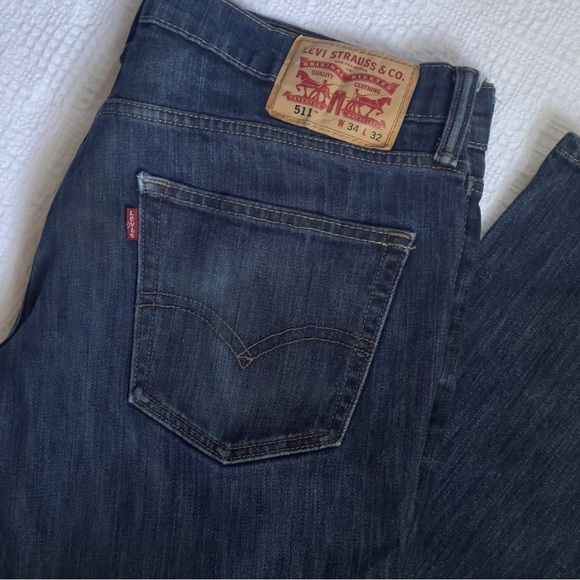 Levi’s 511 Slim Fit Jeans Dark Wash W34 L32 34 x 32 - Picture 2 of 5